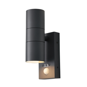 Leto Outdoor Wall Light with PIR Sensor, Anthracite