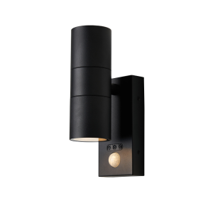 Leto Outdoor Wall Light with PIR Sensor, Black