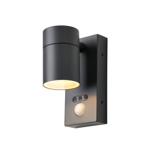 Leto Outdoor Up or Down Wall Light with PIR Sensor, Anthracite
