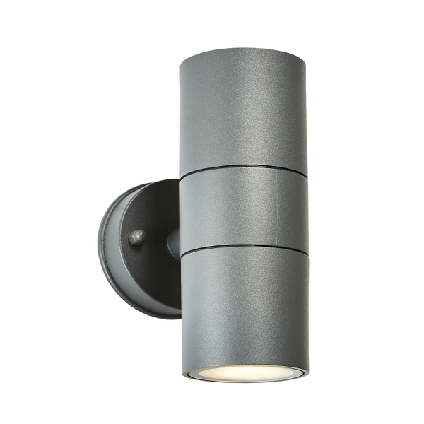 Arbo Outdoor Up & Down Wall Light with Tempered Glass, Anthracite