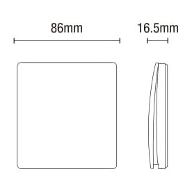 1 Gang Kinetic Push Switch Matt White IP65 - Image 4
