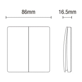 2 Gang Kinetic Push Switch Matt White IP65 - Image 4