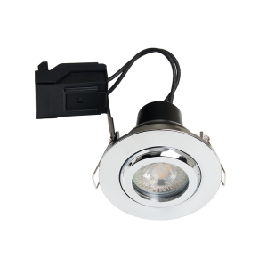 Eros IP65 GU10 Fire Rated Tilt Downlight Chrome