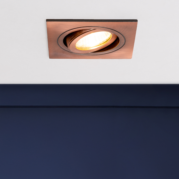 Cali Square IP65 Tiltable Downlight, Brushed Copper - Image 5
