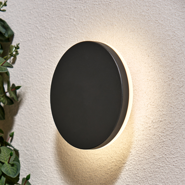 Tetbury LED Round Outdoor Wall Light Anth