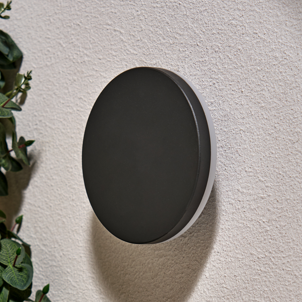 Tetbury LED Round Outdoor Wall Light Anth - Image 2