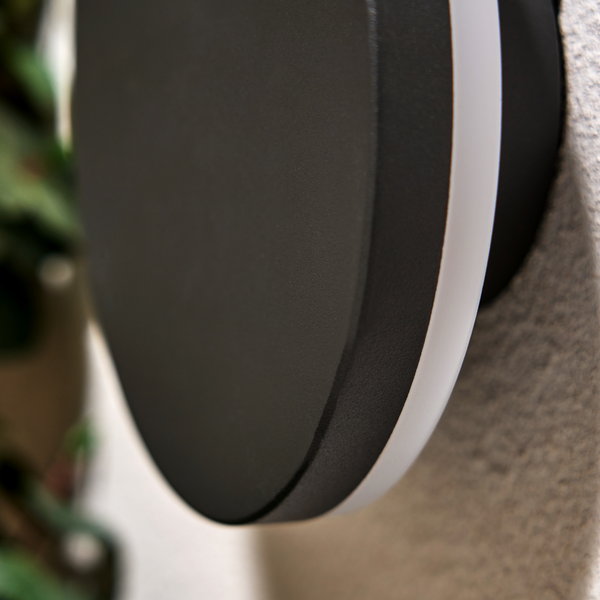 Tetbury LED Round Outdoor Wall Light Anth - Image 3