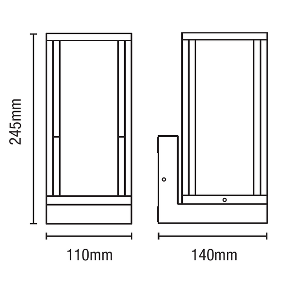 Harmby Outdoor Wall Lantern Black - Image 5