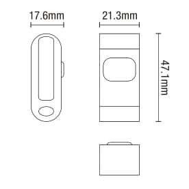 1 Gang Kinetic Silicone Fob Switch - Matt Grey - Image 3