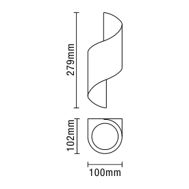Bude Outdoor LED Wall Light - Black - Image 5