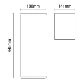 Memphis Outdoor Box Frame Lantern with Ribbed Glass - Black - Image 5