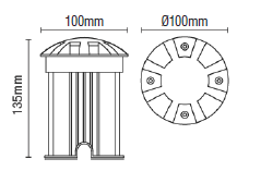 Pan Recessed Floor Uplight 8 way, Black - Image 6