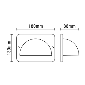 Rennes 10 Watt LED Outdoor Wall Light - Black - Image 4