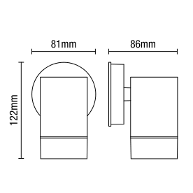 Neso Outdoor Single Up Or Down Wall Light, Black - Image 7