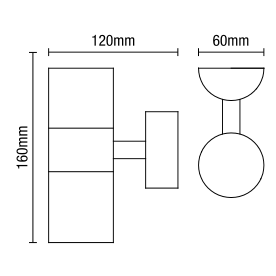 Islay Up and Down Outdoor Wall Light, Black - Image 2