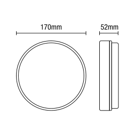 Turus 15 Watt Outdoor Round Bulkhead Light, Black - Image 3