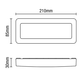 Breez 5 Watt LED Opal Surface Brick Wall Light, Anthracite - Image 3