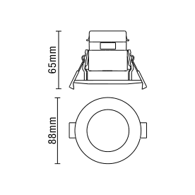 Rhom Fixed LED Fire Rated IP65 Recessed Downlight - Satin Black - Image 5