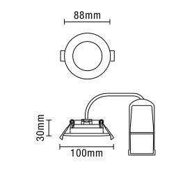 Como Fire Rated LED IP65 Downlight, Matt White - Image 6