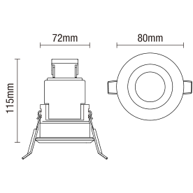 Yate Fixed Fire rated Downlight White - Image 3