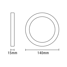 Tauri 6 Watt LED Flush Ceiling or Wall Light - White - Image 5