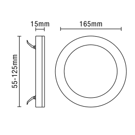 Tauri 12 Watt LED Flush Ceiling or Wall Light - White - Image 6