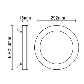 Tauri 24 Watt LED Flush Ceiling or Wall Light - White - Image 7