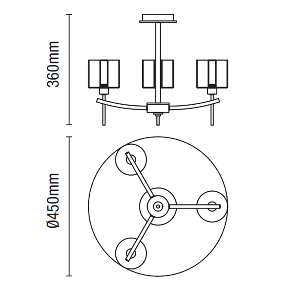 Montreal Classic Chrome Flush 3 Light Bathroom - Image 4