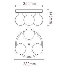 Vermont Ceiling Flush. IP44. Antique Brass - Image 4