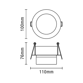 Amalfi LED Bathroom Dual Mount Ceiling Light, Chrome - Image 4