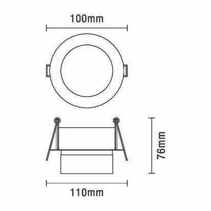 Amalfi LED Bathroom Dual Mount Ceiling Light, Matt black - Image 4