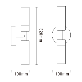 Ottawa Ribbed Wall Light. IP44. Black - Image 5