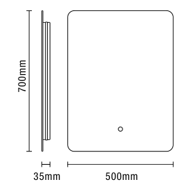 Mar LED Mirror with Demist - Image 5