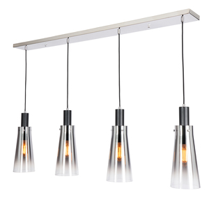 Atrani 4 light Kitchen/Diner Bar Pendant - Black/Ombre - Image 8