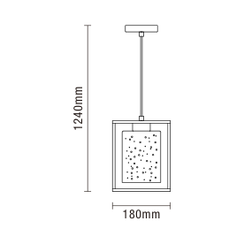 Hardy Caged 1 Light Kitchen/Diner Pendant - Matt Black/Bubble Glass - Image 7