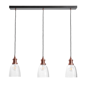 Industrial 3 Light Kitchen/Diner Pendant - Antique Copper - Image 7