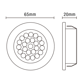 Pozza Circular Recessed Natural White LED Under Kitchen Cabinet Light - Satin Nickel - Image 3
