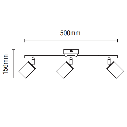 Joshua 3 Light Spotlight Bar - Satin Nickel - Image 4
