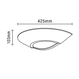 Telde Plaster Wall Uplighter with Glass White - Image 5