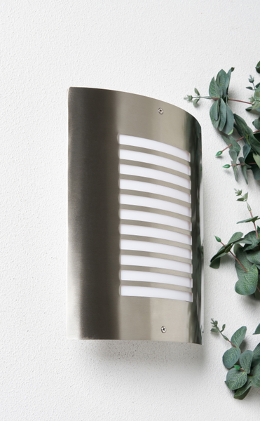 Sigma 1 Light Outdoor Slat Wall Lantern - Stainless Steel - Image 4