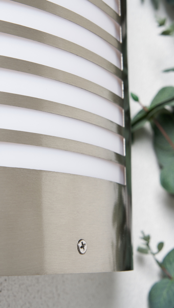 Sigma 1 Light Outdoor Slat Wall Lantern - Stainless Steel - Image 5