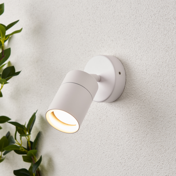 Leto 1 Light Adjustable IP65 Outdoor Wall Light - White - Image 3