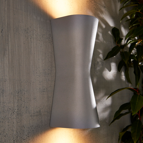 Skye Outdoor Double Cone Style LED Up and Down Wall Light, Anthracite - Image 2