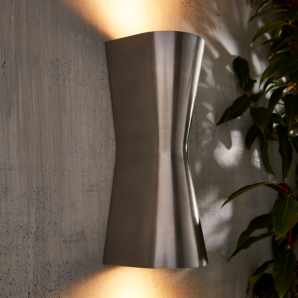 Skye Outdoor Double Cone Style LED Up and Down Wall Light, Anthracite - Image 3