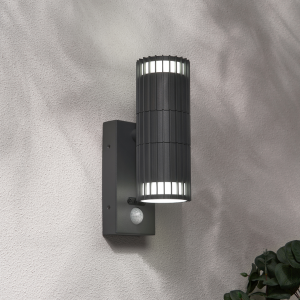 Muto Outdoor Up and Down Wall Light with PIR Sensor, Anthracite