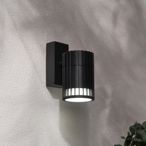 Muto Outdoor Fixed Down Wall Light, Black