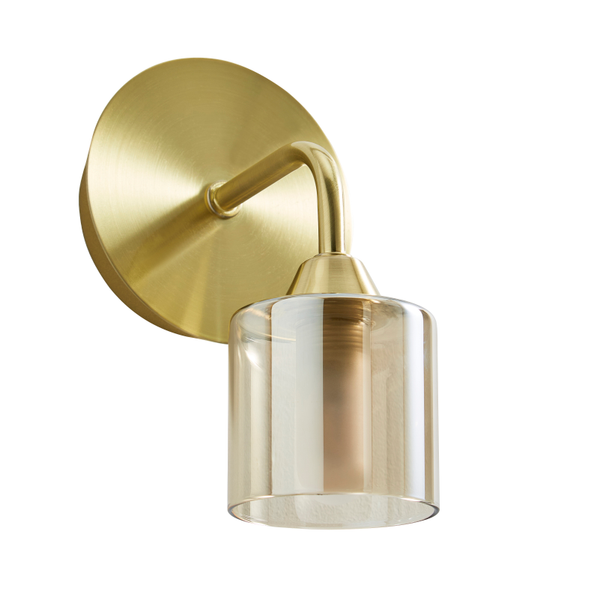 Patras Bathroom Wall Light, Satin Brass - Image 3