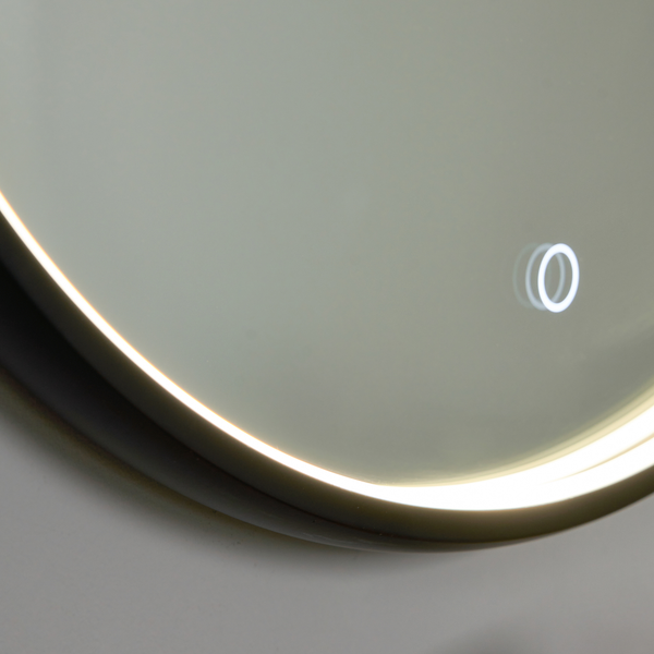 Roc LED Framed Mirror with Demist Black - Image 2