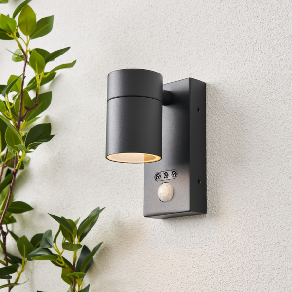 Leto Outdoor Up or Down Wall Light with PIR Sensor, Anthracite - Image 3