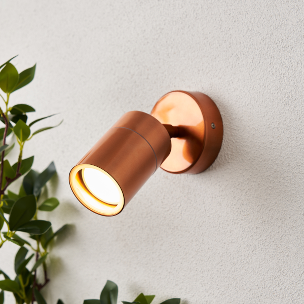 Leto 1 Light Adjustable IP65 Outdoor Wall Light - Copper - Image 3